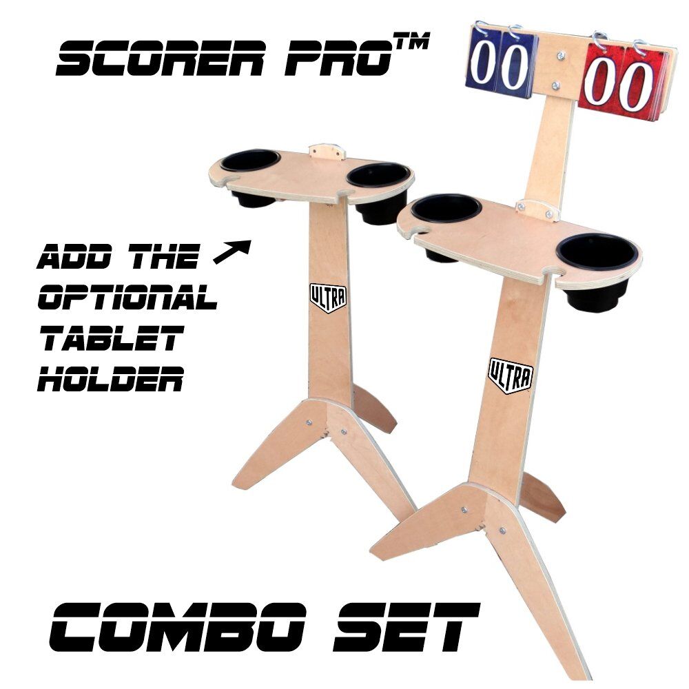 2 Tables Vorticy Scorer Pro Cornhole Combo Table Set