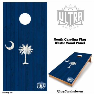 South Carolina- Rustic Wood Custom Cornhole Board