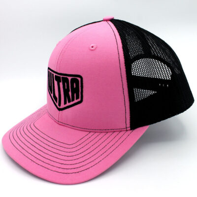 Ultra Trucker Pink Black Hat