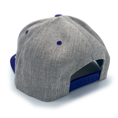 Ultra SnapBack Hat Gray and Purple Back