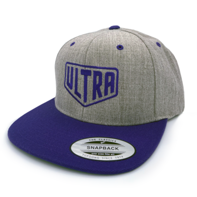Ultra SnapBack Hat Gray and Purple