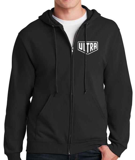 Ultra Cornhole Zip-Up Hoodie Black