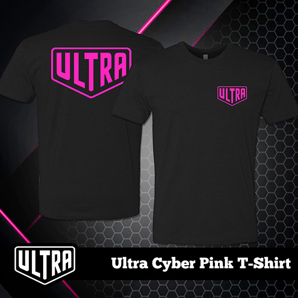 Ultra Logo T-shirt Black and Cyber Pink