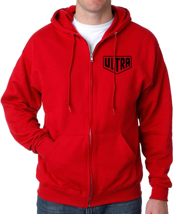 Ultra Cornhole Zip-Up Hoodie Red