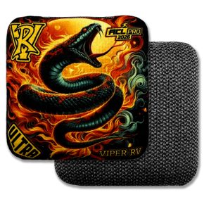 Ultra Cornhole Viper-RV Corn hole bean bags 2026 ACL Pro Fire Snake hybrid carpet