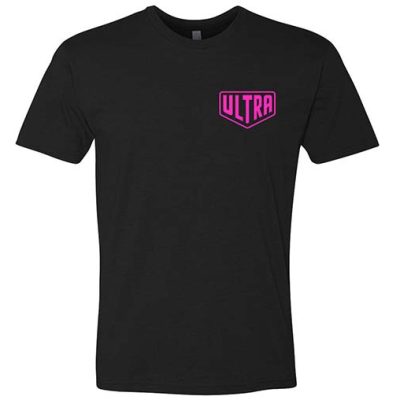 Ultra Logo T-shirt Black and Cyber Pink
