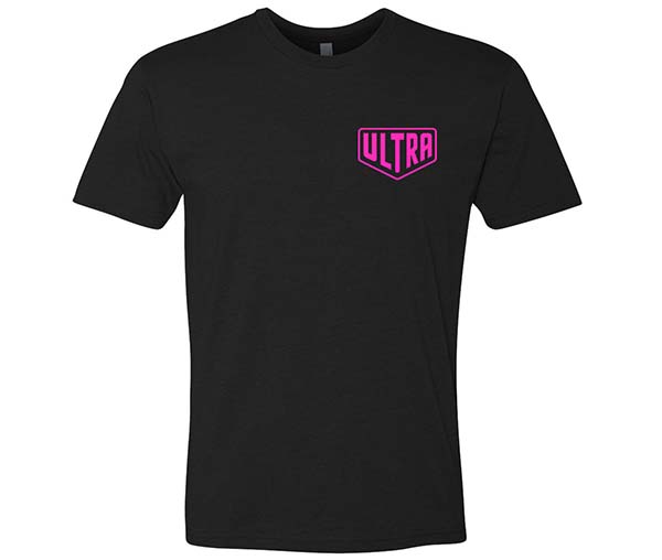 Ultra Logo T-shirt Black and Cyber Pink