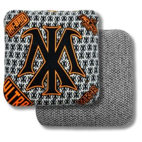 Ultra Cornhole MK-R Corn hole bean bags 2026 ACL Pro Grey and Orange hybrid carpet