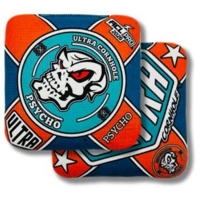 Ultra Cornhole Psycho Corn hole bean bags 2026 ACL Pro Teal and Orange