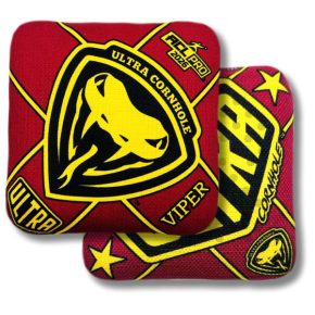 Ultra Cornhole Viper Corn hole bean bags 2026 ACL Pro Burgundy hybrid carpet