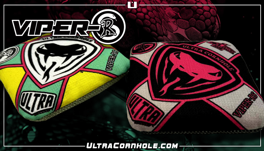 Ultra Cornhole Viper-RS Corn hole bean bags 2026 ACL Pro Mint and Black Banner