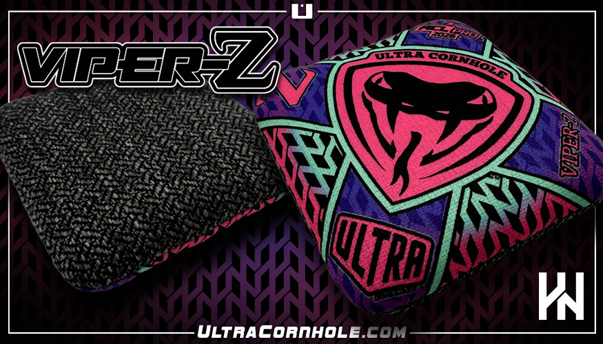 Ultra Cornhole Viper-Z Corn hole bean bags 2026 ACL Pro Hallucination hybrid herringbone