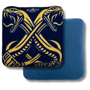 Ultra Cornhole Viper-X Corn hole bean bags 2026 ACL Pro Navy and Gold