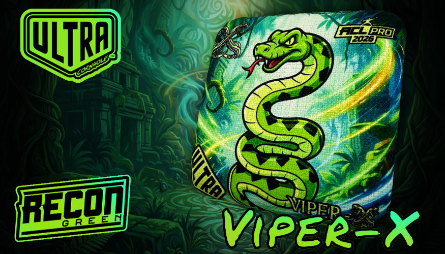 Recon Green Viper-X ACL Pro Ultra Cornhole Bags