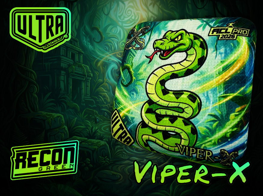 Recon Green Viper-X ACL Pro Ultra Cornhole Bags