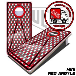 mini red argyle