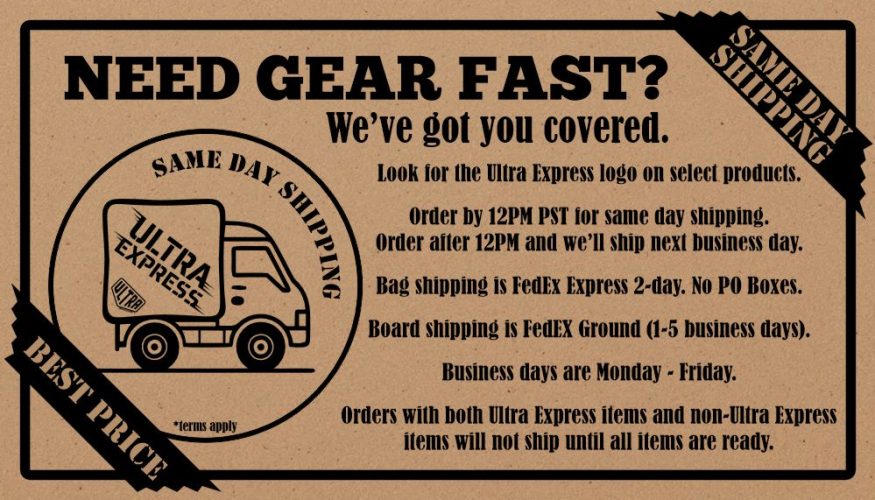 Ultra Express Same Day Shipping Infographic